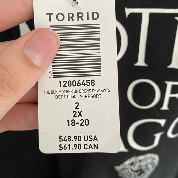 Torrid Game of Thrones Crew Neck Sweatshirt - Picture 6 of 8